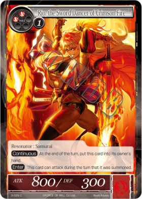 Rio, the Sword Dancer of Crimson Fire